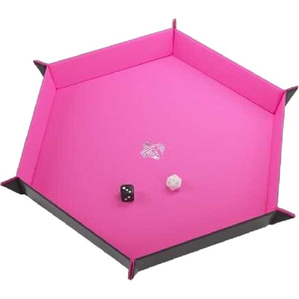 Gamegenic Magnetic Dice Tray Hexagonal Black/Pink TCG/CCG Gaming Accessory