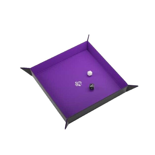 Gamegenic Magnetic Dice Tray Square Black/Purple TCG/CCG Gaming Accessory