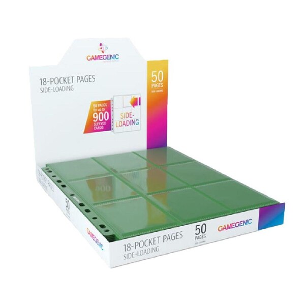 Gamegenic Sideloading 18 Pocket Pages Display Green TCG/CCG Gaming Accessory
