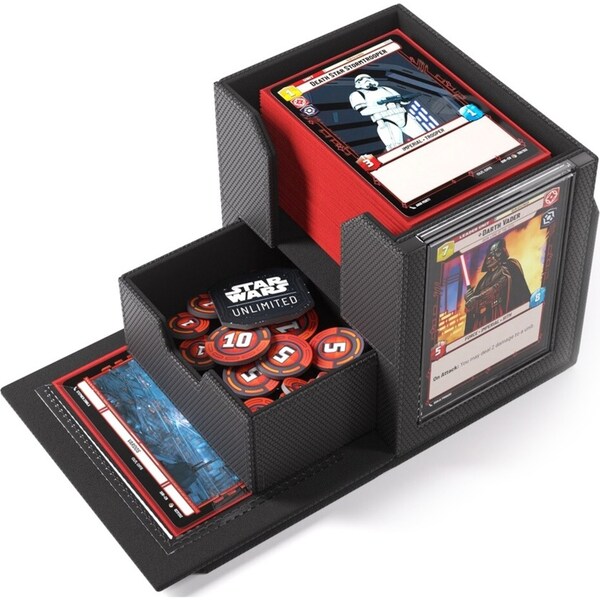 Gamegenic Star Wars Unlimited Deck Pod Black TCG/CCG Gaming Accessory Storage