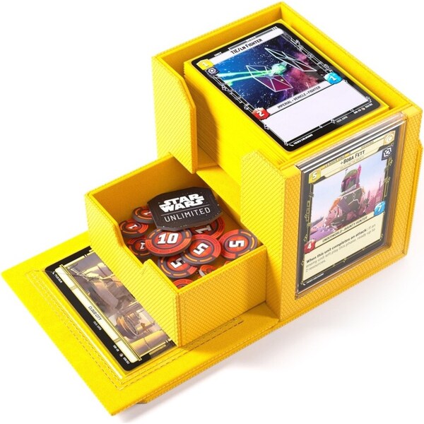 Gamegenic Star Wars Unlimited Deck Pod Yellow TCG/CCG Gaming Accessory Storage