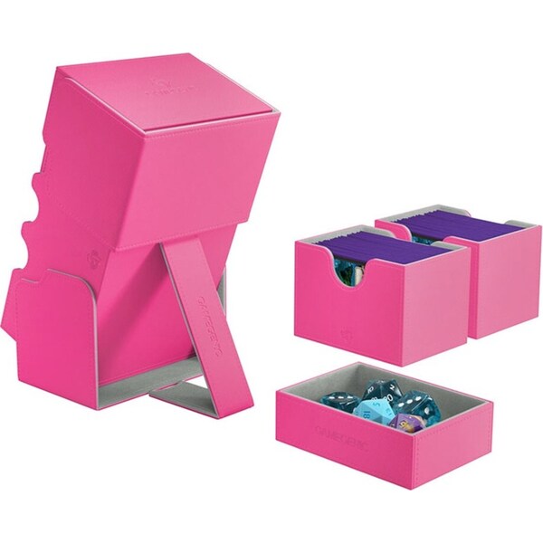 Gamegenic Stronghold 200+ Deck/Game Box XL Pink TCG/CCG Accessory Storage