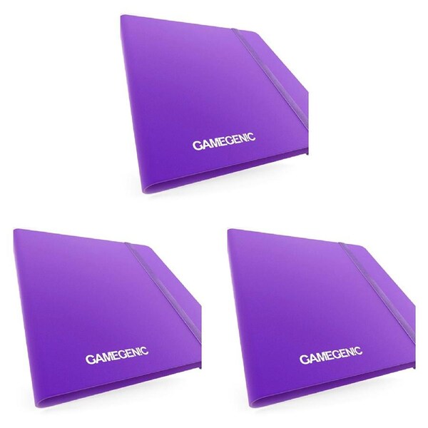 3x Gamegenic Casual Album/Card Binder 8 Pocket Purple TCG/CCG Gaming Accessory