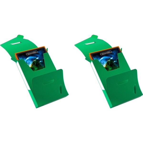 2x Gamegenic Cube Pocket 15+ Green Trading Card TCG/CCG Gaming Accessory Storage