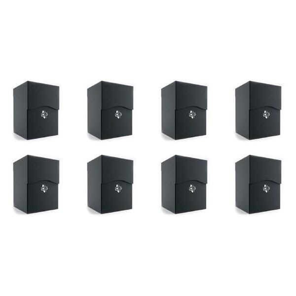 8x Gamegenic Deck Holder Holds 100 Sleeves Deck Box Black TCG/CCG Accessory