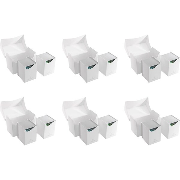 6x Gamegenic Double Deck Holder 200+ XL White TCG/CCG Gaming Accessory Storage