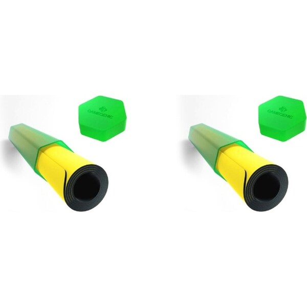 2x Gamegenic Durable Playmat Tube Green Trading Card TCG/CCG Gaming Accessory