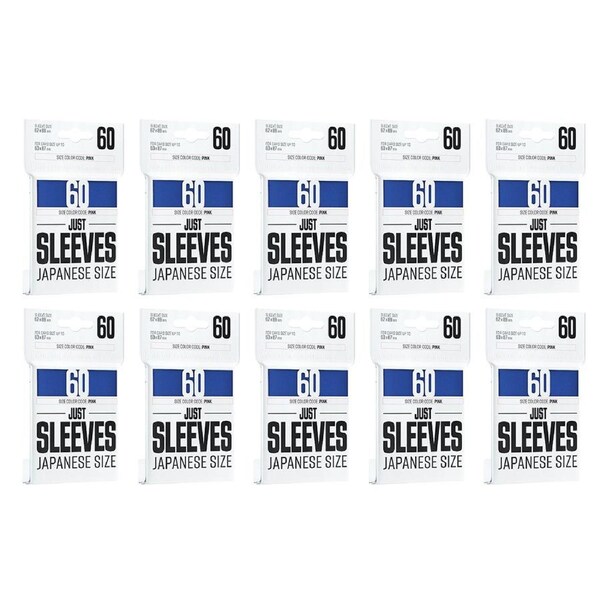 10x Gamegenic Just Sleeves Japanese Blue TCG/CCG Trading Card Gaming Accessory
