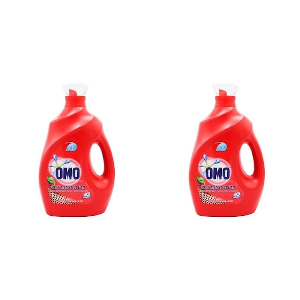 2x Omo Laundry Liquid Detergent Ultra Clean Fresh Scent High Efficiency 2.9L