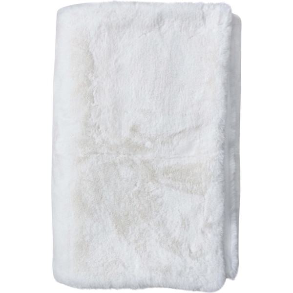 LVD Ivory White Faux Fur Blanket Soft Plush Comfort Throw Cloth 200cm
