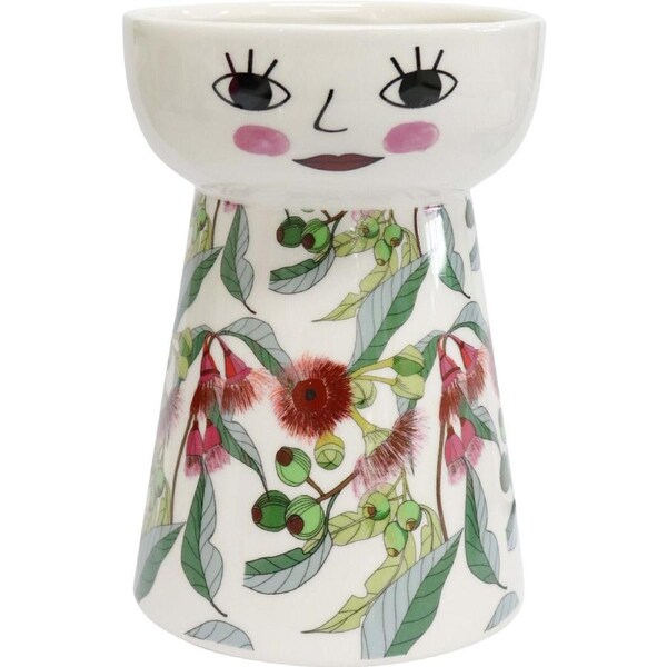 LVD Ceramic Doll Vase Pot Home/Office Tabletop Decor Display 21cm XL Gum Nut