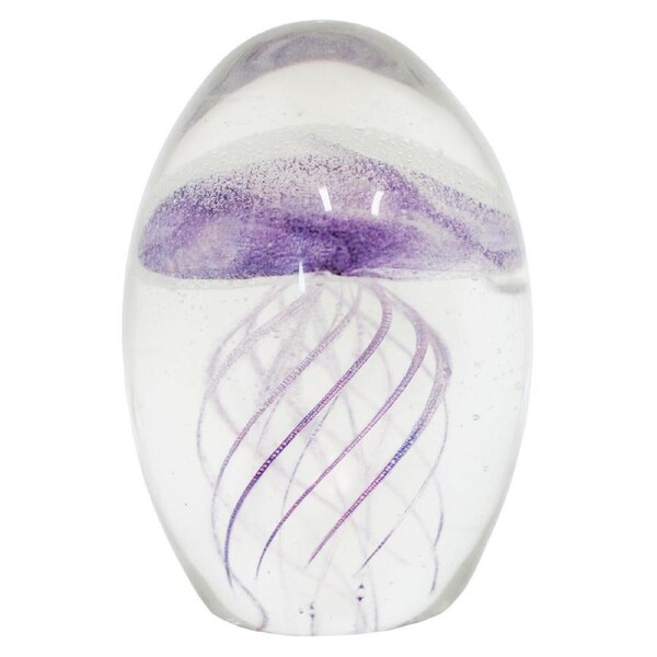 LVD Glass Paperweight Home/Office Tabletop Decorative Ornament 11cm Jellyfish