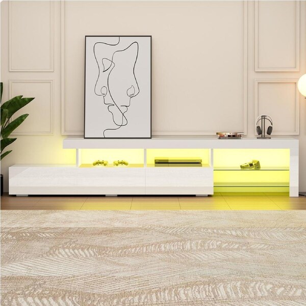 ALFORDSON LED Entertainment Unit 220cm White