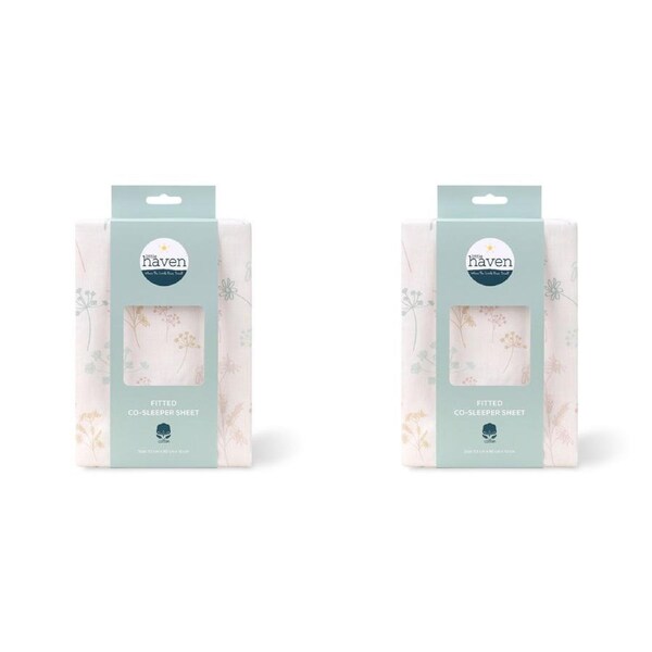 2x Little Haven Applique Wildflower Comfort Gentle Style Baby Blanket 101cm