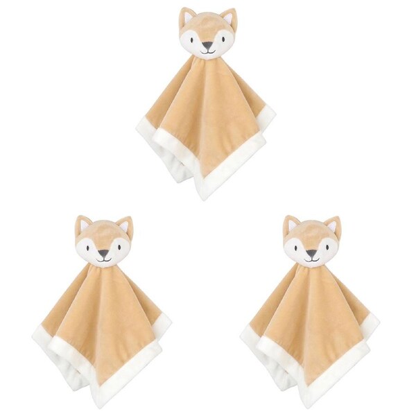 3x Little Haven Security Fox Soft/Comfort Gentle Baby Wrap Blanket 32cm 0M+
