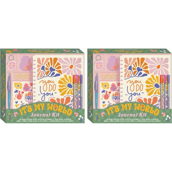 2x Kaleidoscope It's My World Journal Kit Creative Writing Kids Journal 8Y+