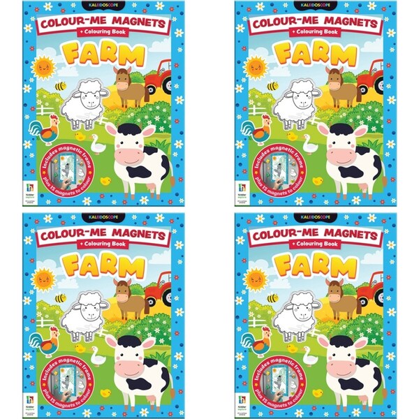 4x Kaleidoscope Colour-Me-Magnets Farmyard Children Educational Magnets 3Y+
