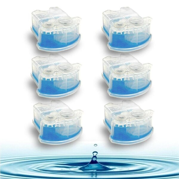 Crystal Pure Cartridge Refills for Braun Clean & Renew Compatible with All SmartCare Cleaning Centers Shavers 6-Pack