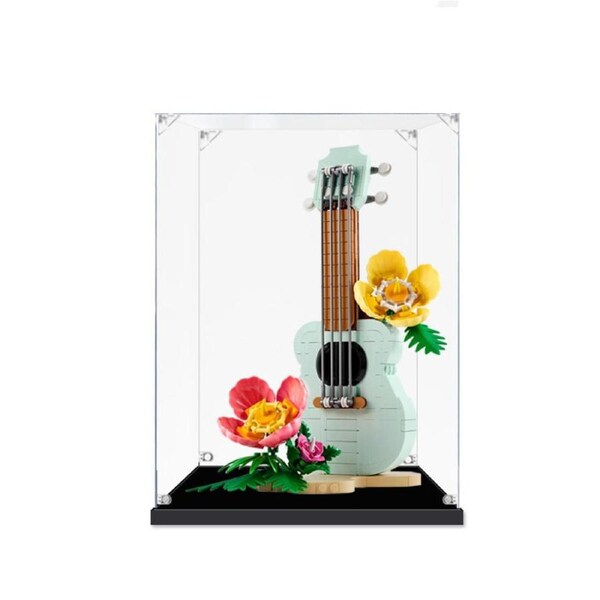 Acrylic Display Case for LEGO 31156 Creator 3 in 1 Tropical Ukulele Figure Storage Box Dust Proof Glue Free