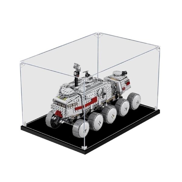 Acrylic Display Case for LEGO 75151 Star Wars Clone Turbo Tank Figure Storage Box Dust Proof Glue Free