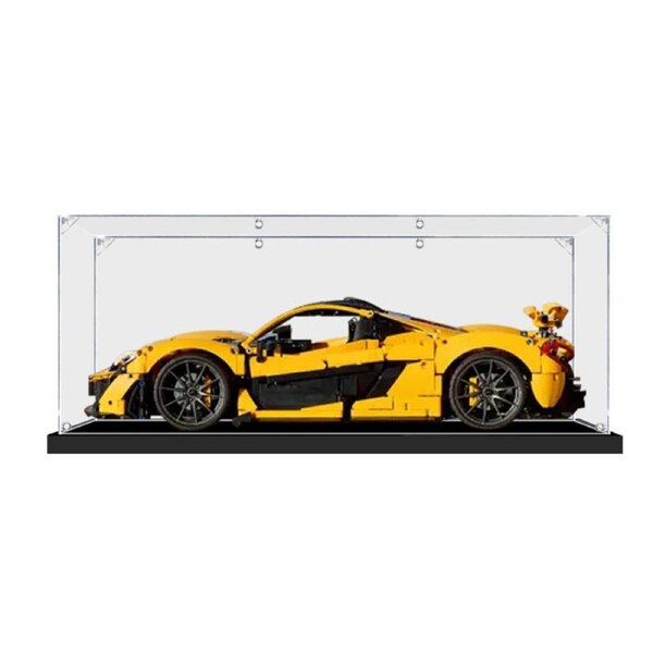 Acrylic Display Case for LEGO 42172 Technic McLaren P1 Supercar Figure Storage Box Dust Proof Glue Free