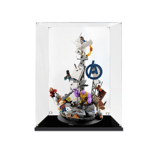 Acrylic Display Case for LEGO 76266 Marvel Super Heros Endgame The Final Battle infinity Saga Figure Storage Box Dust Proof Glue Free