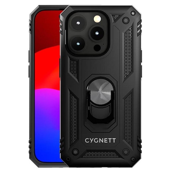 Cygnett Rugged Case (Suits iPhone 15 Pro) - Black