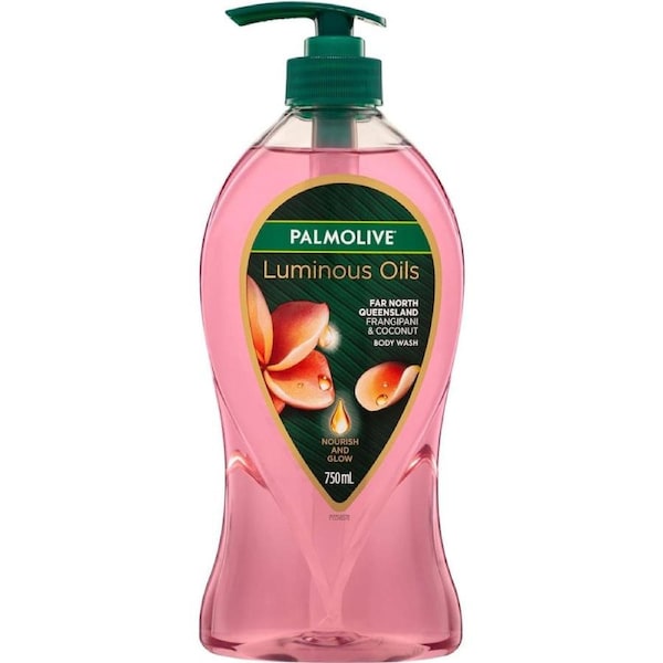 Palmolive Luminous Oils Body Wash 750mL, Far North Queensland Frangipani & Coconut, Nourish & Glow