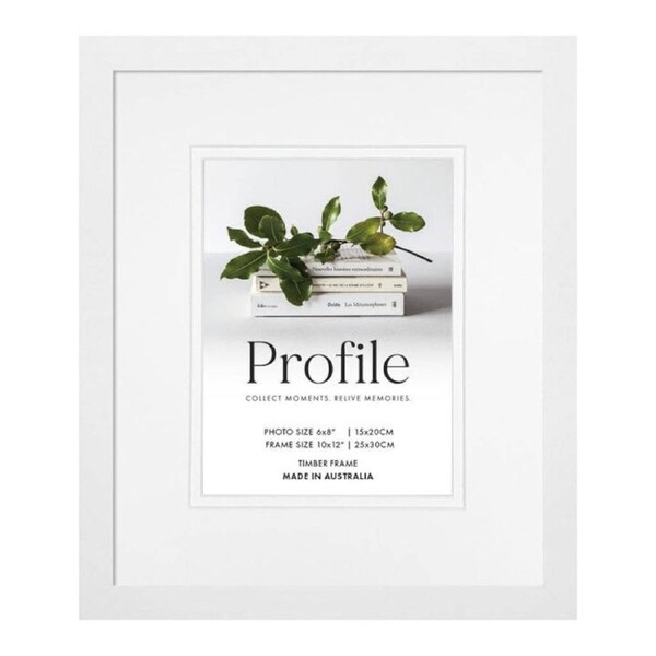 Profile - Elegant Deluxe 6x8/10x12" Photo Frame - White