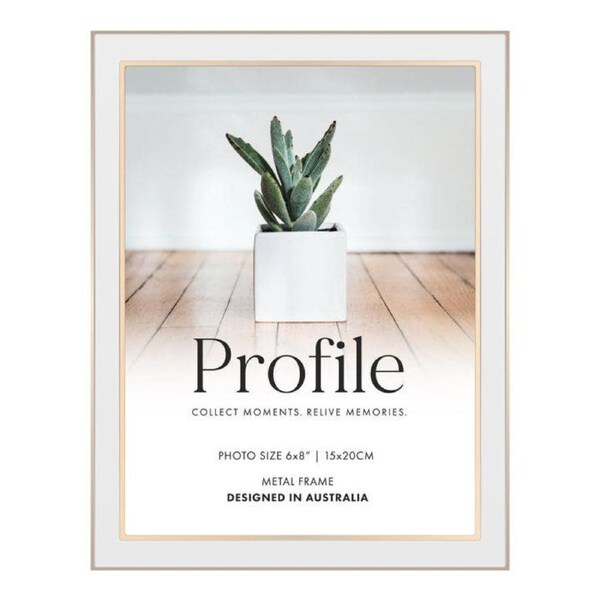 Profile - Eternal 6x8" Photo Frame - White/ Rose Gold