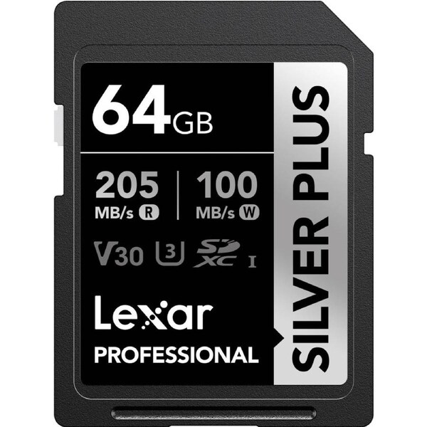 Lexar Professional Silver Plus SDXC Card - 64GB