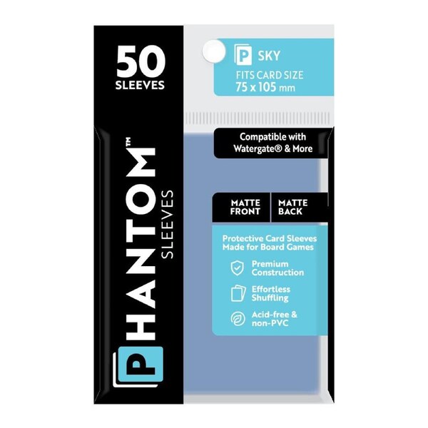 50pc Phantom Sleeves 75x105mm Game Card Case/Guard Protector Sky Matte/Matte