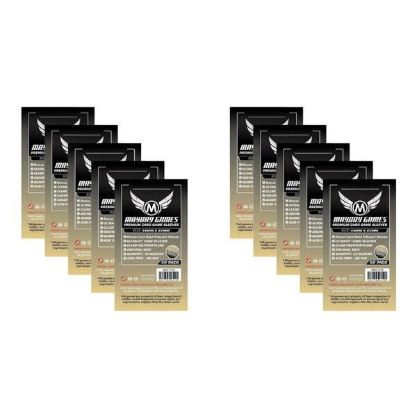 10x 50pc Mayday 49x93mm Premium Roman Card Sized Tribune Sleeves Case Protector