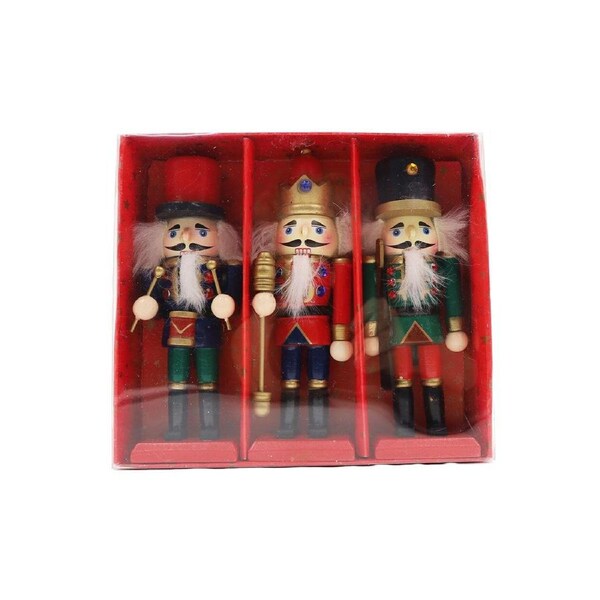 The Bavarian Guards 15cm 3 Pack Wooden Nutcracker