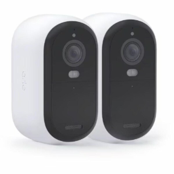 Arlo Essential Outdoor 2K Surveillance Camera - Colour - 2 Pack - White - Colour Night Vision - 2560 x 1440 - Weather Resistant