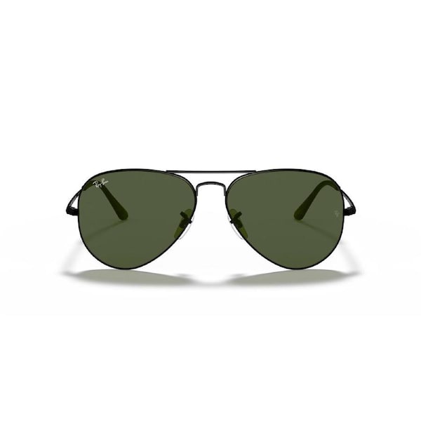 Ray Ban Aviator Metal II in Black and Green Sunglasses
