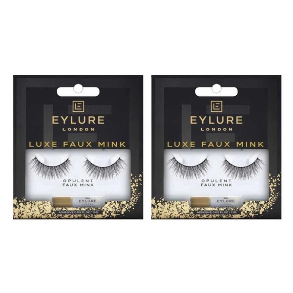 2x Eylure London Luxe Opulent Faux Mink Effect False Lashes