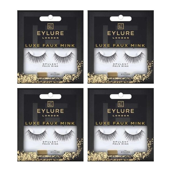 4x Eylure London Luxe Opulent Faux Mink Effect False Lashes