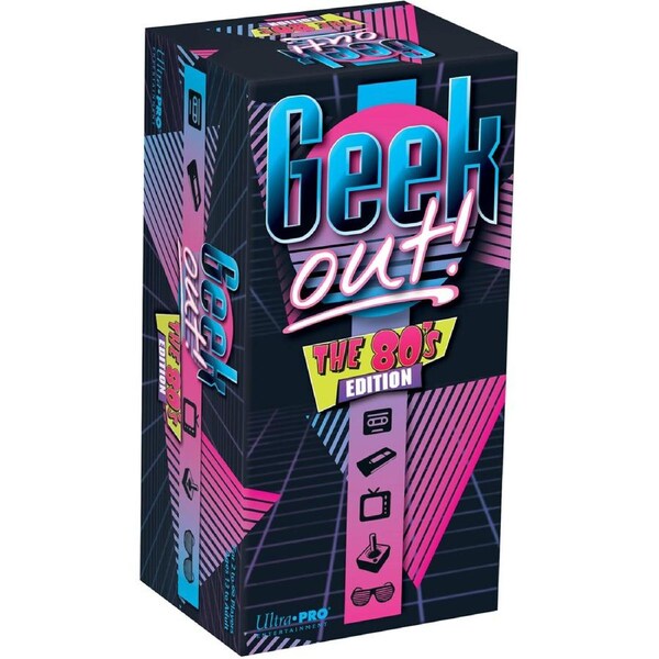 Ultra Pro Geek Out! 80s Edition Trivia Board Game Party Night Play Set 13y+