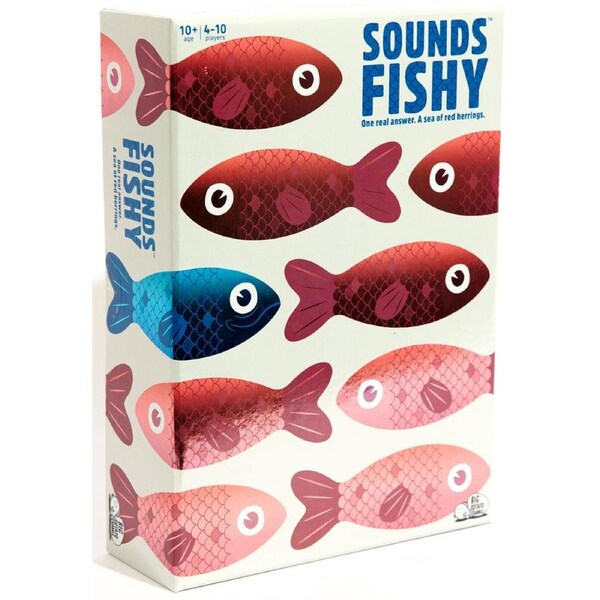 Big Potato Sounds Fishy Card Board Deck Family Quiz Game w/ Token/Dispenser 10y+