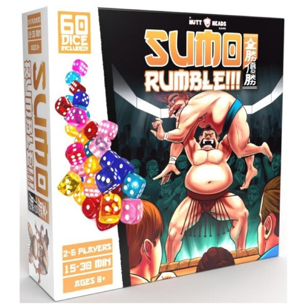 Nuttheads Brands Sumo Rumble!!! Wrestling Party Game 2-6 Players w/ Dice 8y+