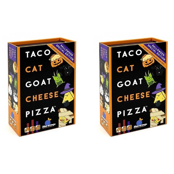 2x Blue Orange Games Taco Cat Goat Cheese Pizza Card Game Halloween Edition