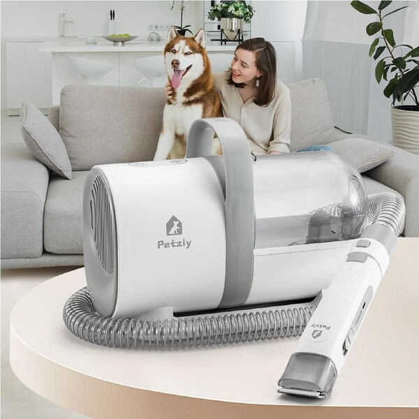 Petzly Pet Grooming Vacuum Kit 7 in 1 Kit Cat Dog Pet Hair Grooming Tools