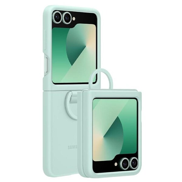 Samsung Silicone Case with Ring (Suits Galaxy Z Flip 6) - Mint