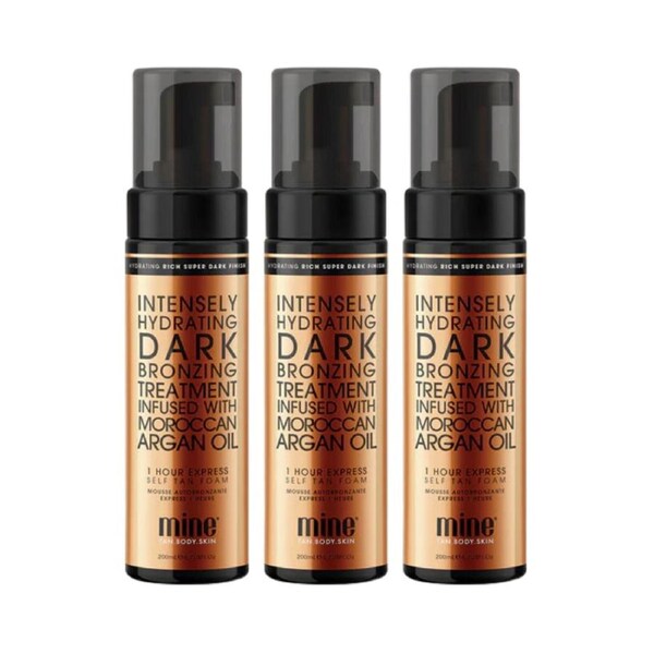 3 x MineTan Moroccan Self Tan Foam 200mL
