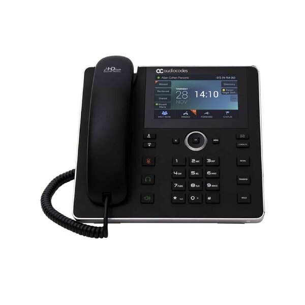 Audiocodes Sfb 450hd Ip Phone Poe Gbe Black