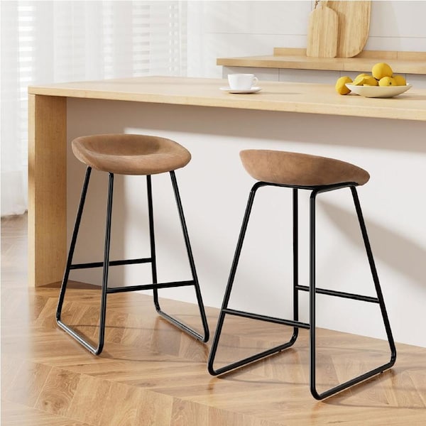 2x Artiss Bar Stools Kitchen Dining Chairs Counter Stool Brown