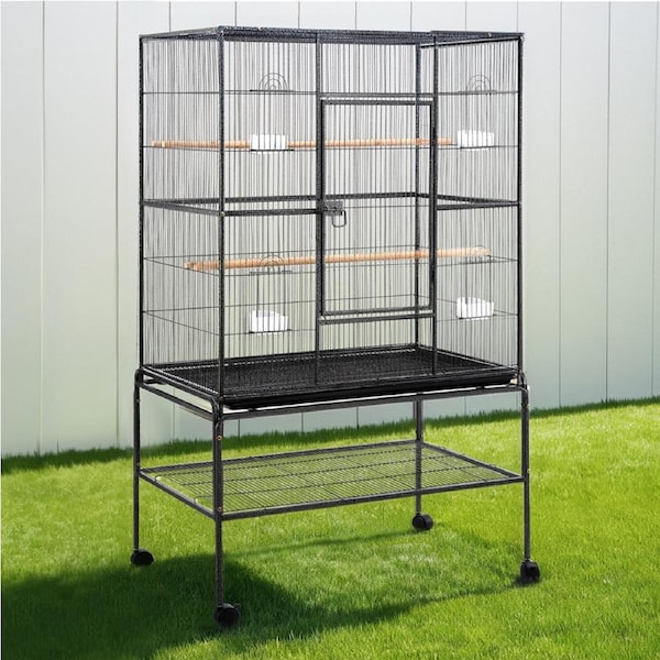 160cm i.Pet Bird Cage Large Parrot Aviary Stand-Alone Budgie Wheels Castor