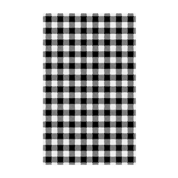 Moda 310x190mm Gingham Black Greaseproof Paper Pack of 200