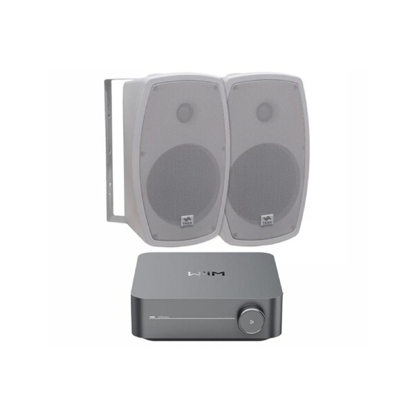 WiiM Streaming Amp w/ Outdoor Deck Speakers